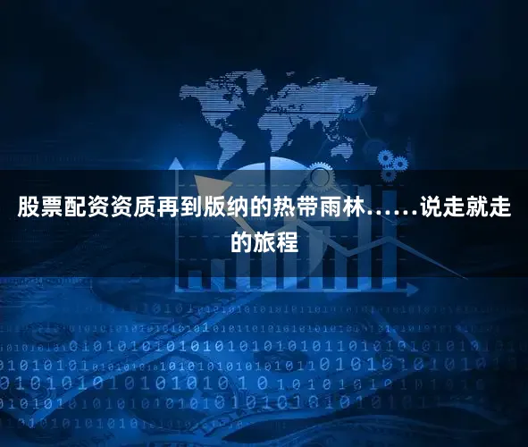 股票配资资质再到版纳的热带雨林……说走就走的旅程